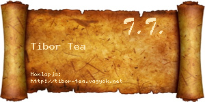 Tibor Tea névjegykártya
